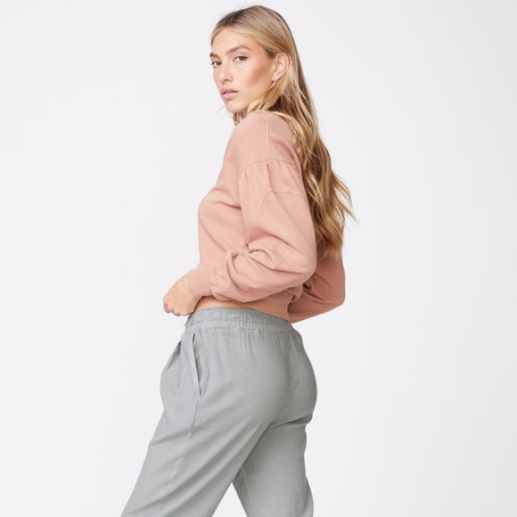 NEW Monrow Shirred Sleeve Sweatshirt Small - Picture 3 of 8